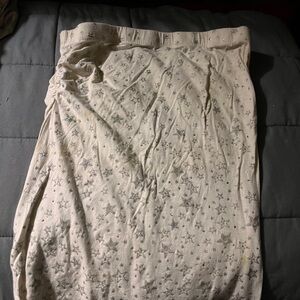 Elegant Cream Star-Patterned Tube Top